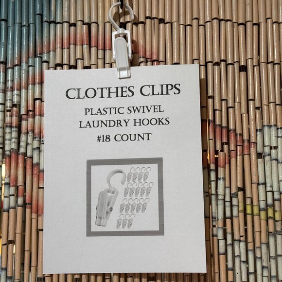Laundry Hooks, Plastic Swivel Hanging Hanger Clothes Clips, #18 Count - Picture 11 of 14